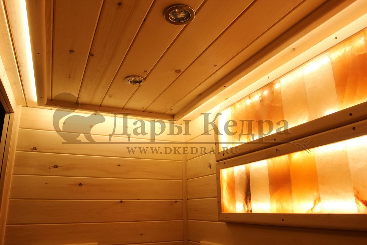 Трёхместная инфракрасная сауна кабина из кедра с керамическими излучателями